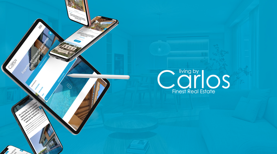 Dispositivos mostrando la web inmobiliaria Carlos